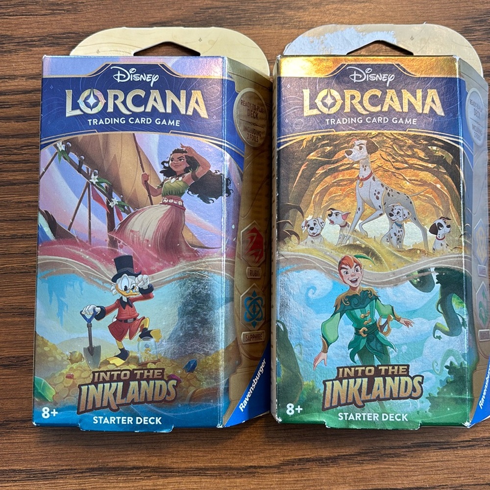 Lorcana -2  Into the Inklands  2- Starter Decks- Pongo & Peter Pan - New Sealed